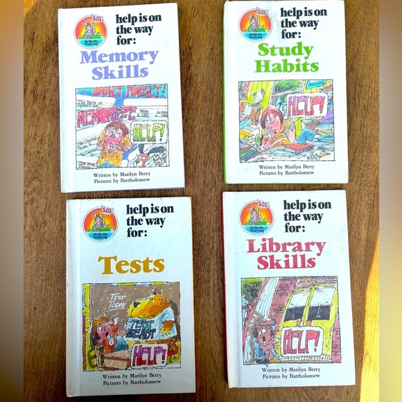 Four Help Is On The Way Children’s Learning Books. Memory Skills. Study Habits. - Picture 1 of 7